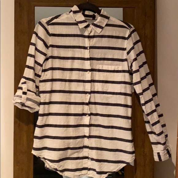 Zara Cotton button down striped shirt - Picture 1 of 5